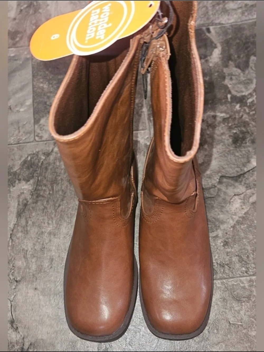 Wonder Nation Girls Tall Riding Boots in Brown-- Size 6-- NWT